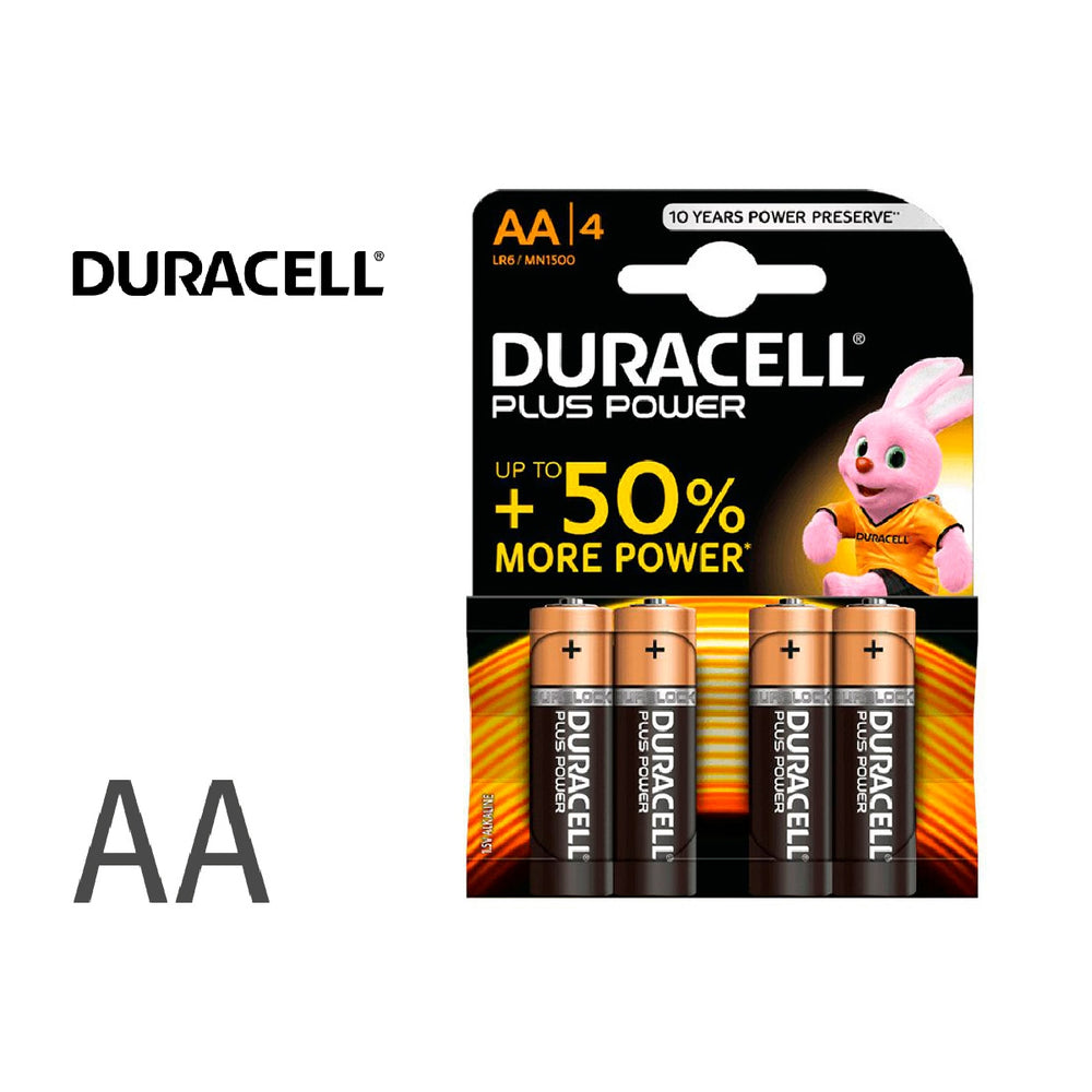 DURACELL - Pila Duracell Alcalina Plus AA Blister Con 4 Unidades