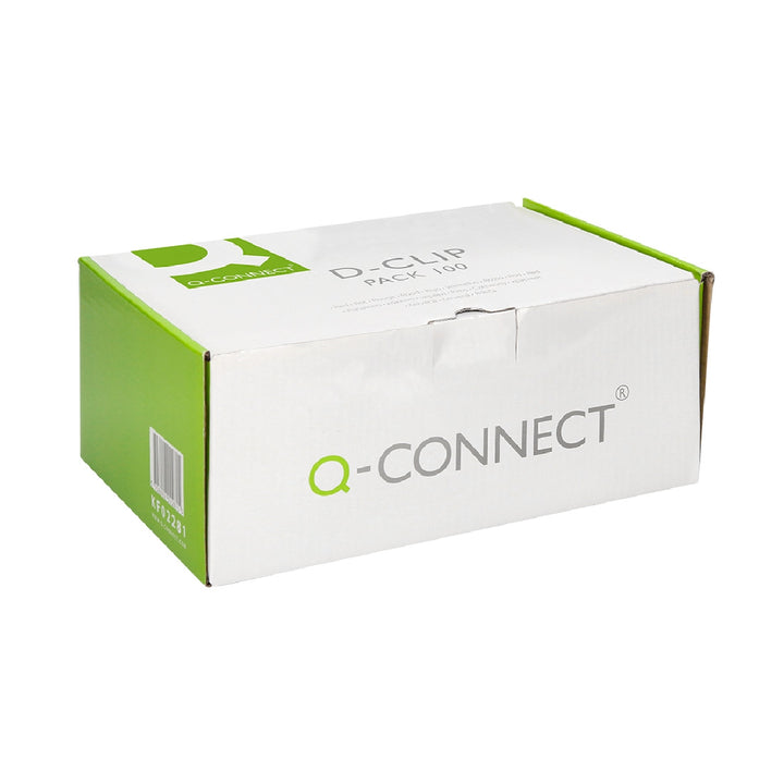 Q-CONNECT - Encuadernador Fastener Q-Connect Plastico D-Clips Color Rojo Caja de 100 Unidades