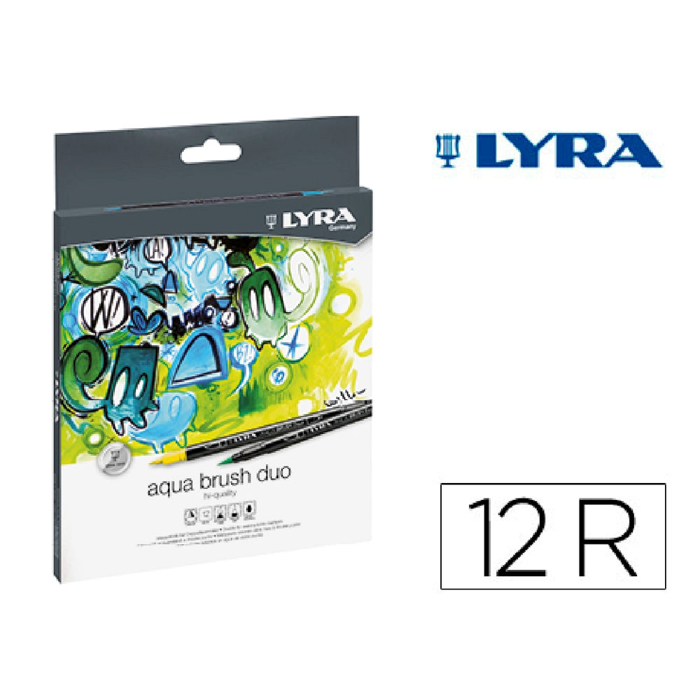 LYRA - Rotulador Lyra Aqua Brush Duo Caja de 12 Colores