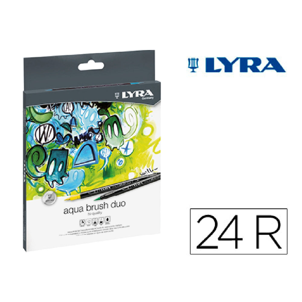 LYRA - Rotulador Lyra Aqua Brush Duo Caja de 24 Colores