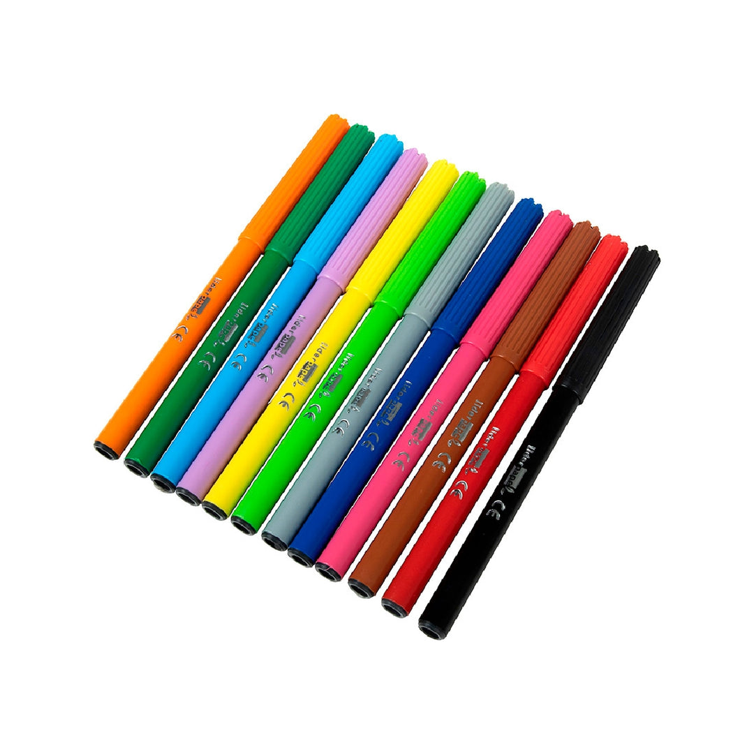 LIDERPAPEL - Rotulador Liderpapel Slim Caja de 12 Unidades Colores Surtidos.