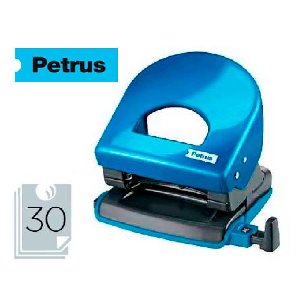 PETRUS - Taladrador Petrus 62 Wow Azul Metalizado Capacidad 30 Hojas