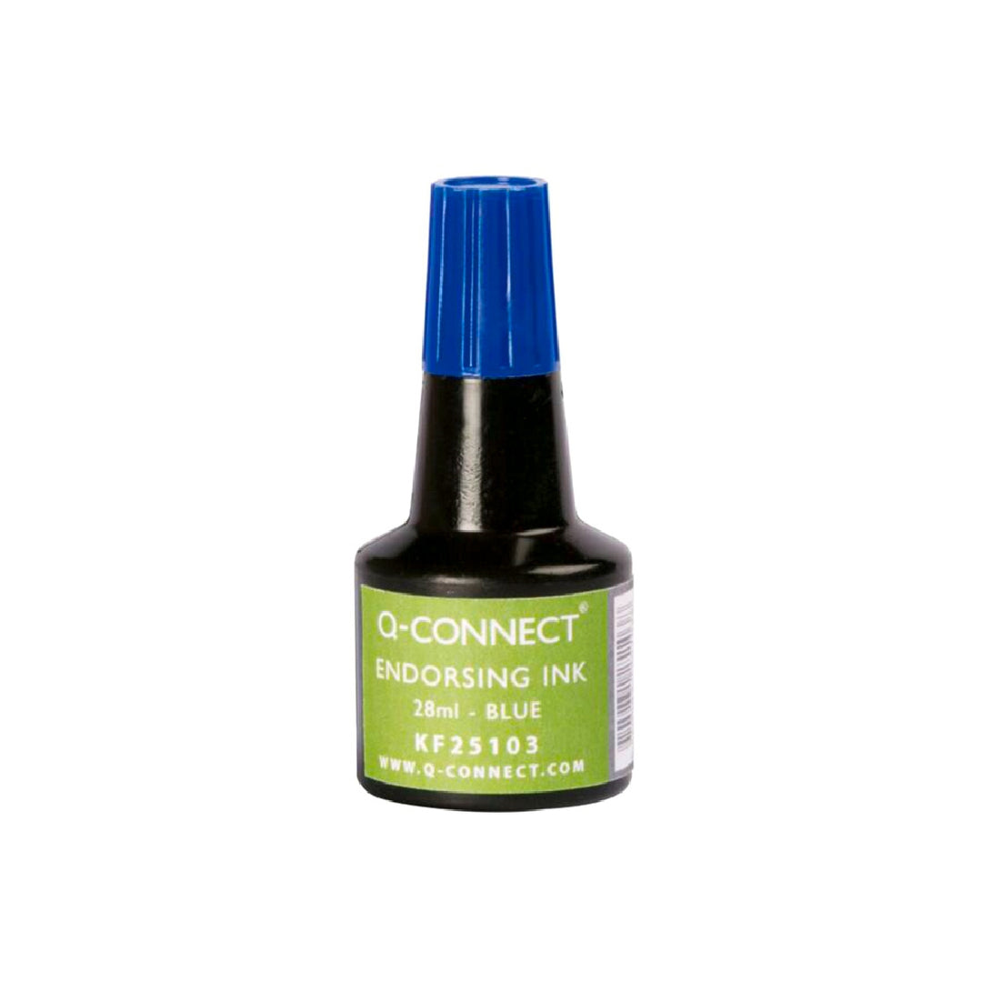 Q-CONNECT - Tinta Tampon Q-Connect Azul Bote 28 ML