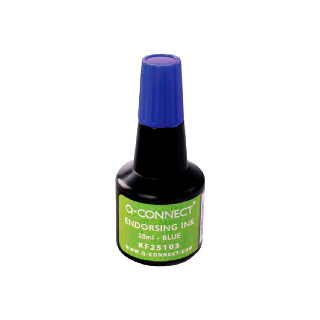 Q-CONNECT - Tinta Tampon Q-Connect Azul Bote 28 ML