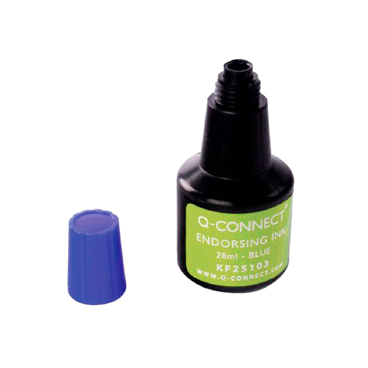 Q-CONNECT - Tinta Tampon Q-Connect Azul Bote 28 ML