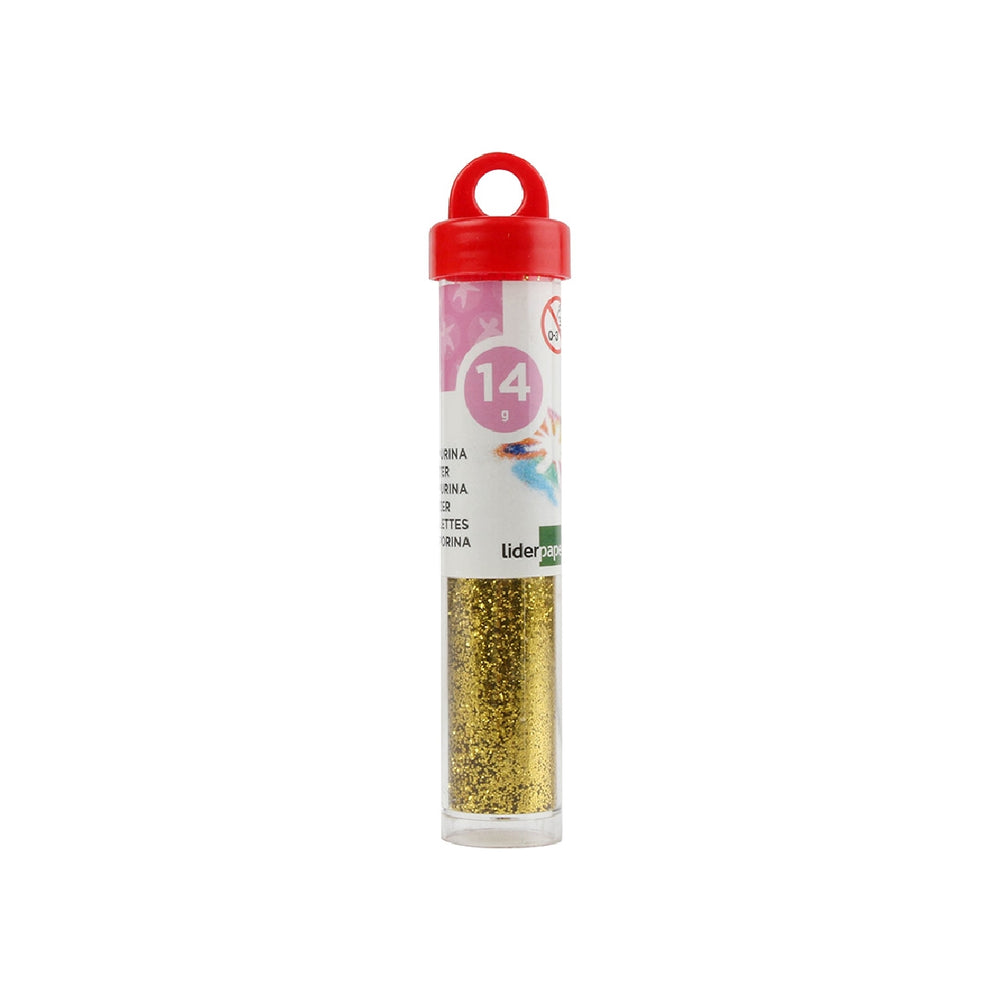 LIDERPAPEL - Purpurina Liderpapel Fantasia Color Oro Bote de 14 GR