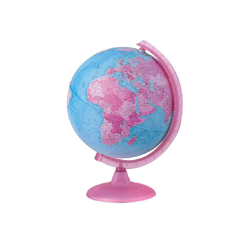 LIDERPAPEL - Globo Terraqueo Con Luz Modelo Pink Diametro 26 cm