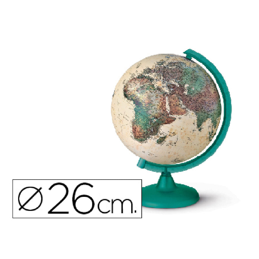 LIDERPAPEL - Globo Terraqueo Con Luz Modelo Camaleonte Diametro 26 cm