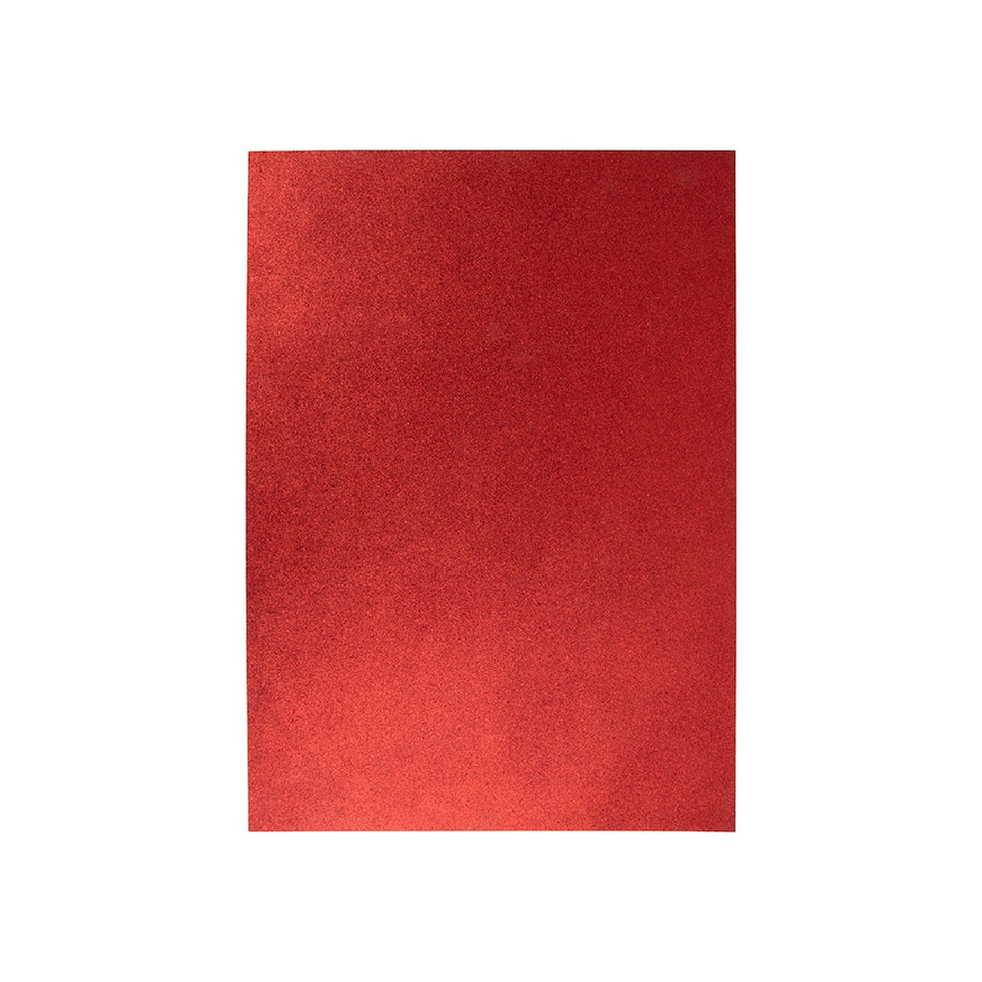 LIDERPAPEL - Goma Eva Con Purpurina Liderpapel 50x70cm 60g/M2 Espesor 2mm Rojo