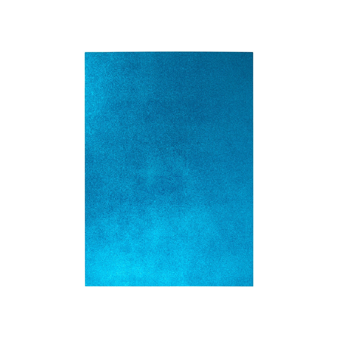 LIDERPAPEL - Goma Eva Con Purpurina Liderpapel 50x70cm 60g/M2 Espesor 2mm Azul Claro
