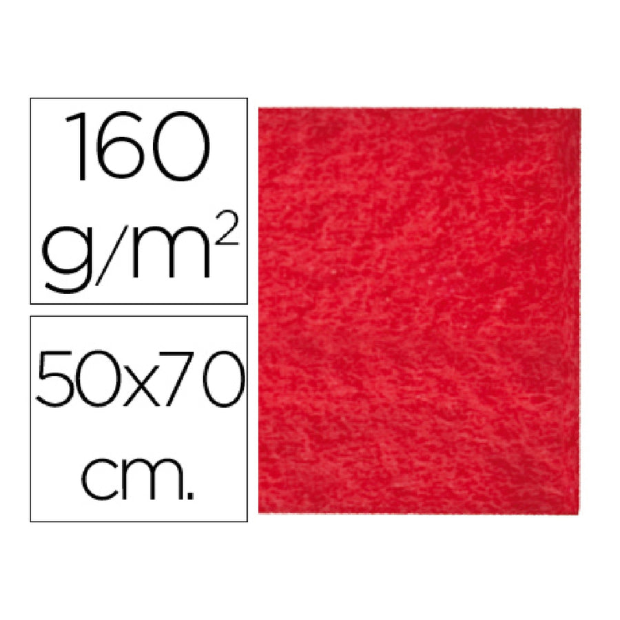 LIDERPAPEL - Fieltro Liderpapel 50x70cm Rojo 160g/M2