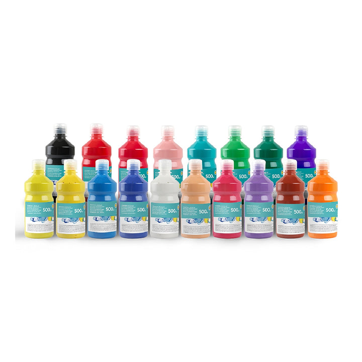 LIDERPAPEL - Tempera Liquida Liderpapel Escolar 500 ML Azul