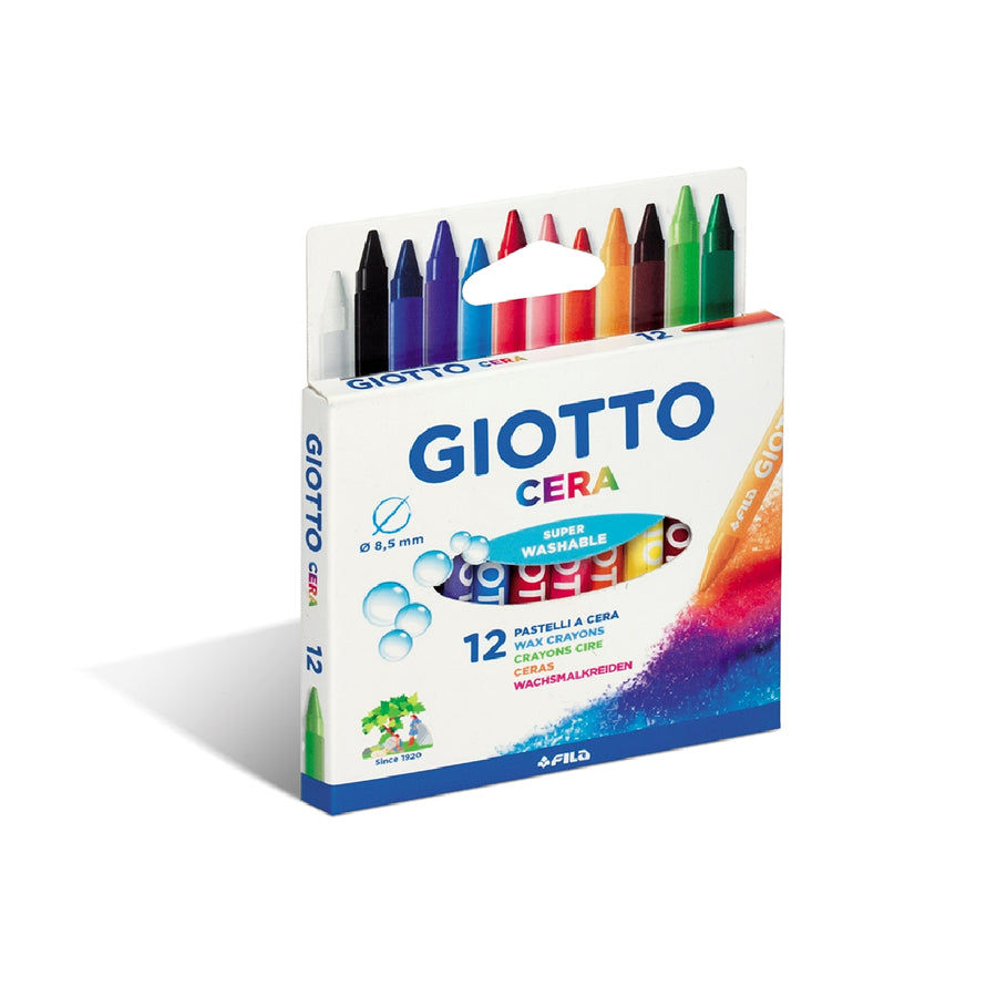 GIOTTO - Lapices Cera Giotto Caja de 12 Colores Surtidos