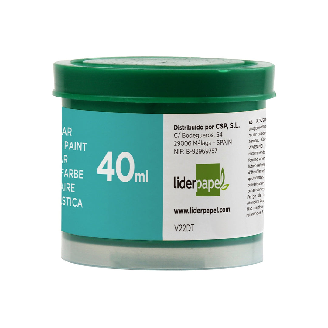 LIDERPAPEL - Tempera Liderpapel Escolar 40 ML Verde