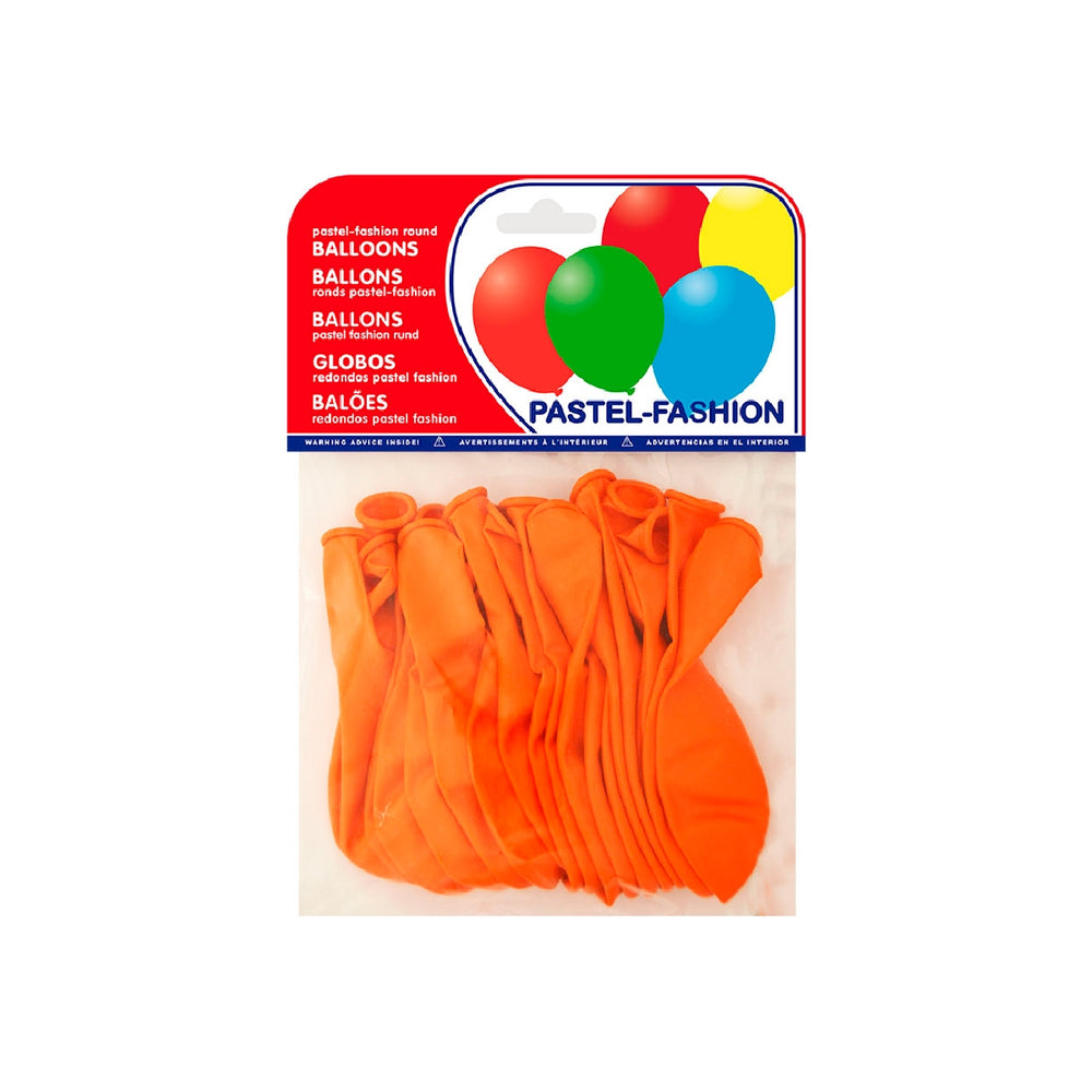 LIDERPAPEL - Globo 100% Latex Biodegradable Pastel Naranja Bolsa de 20 Unidades