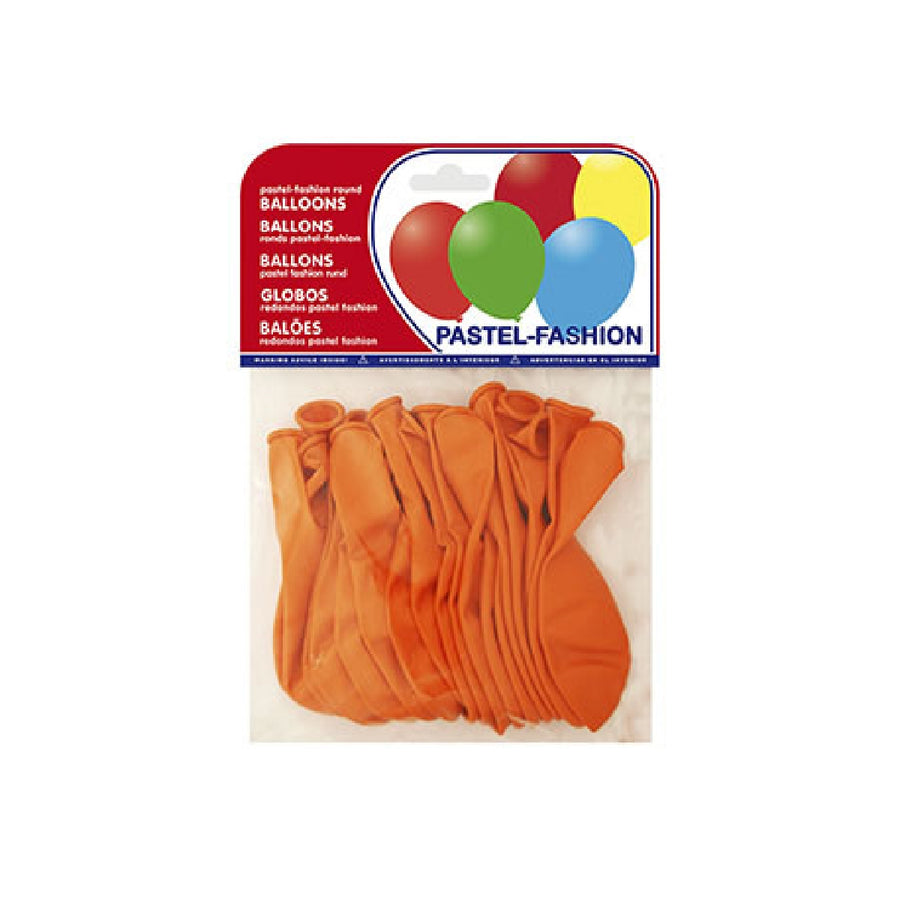 LIDERPAPEL - Globo 100% Latex Biodegradable Pastel Naranja Bolsa de 20 Unidades