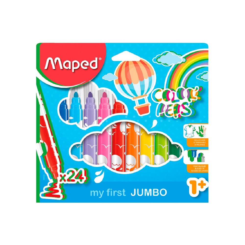 MAPED - Rotulador Maped Color Peps Early Age Jumbo Caja de 24 Colores