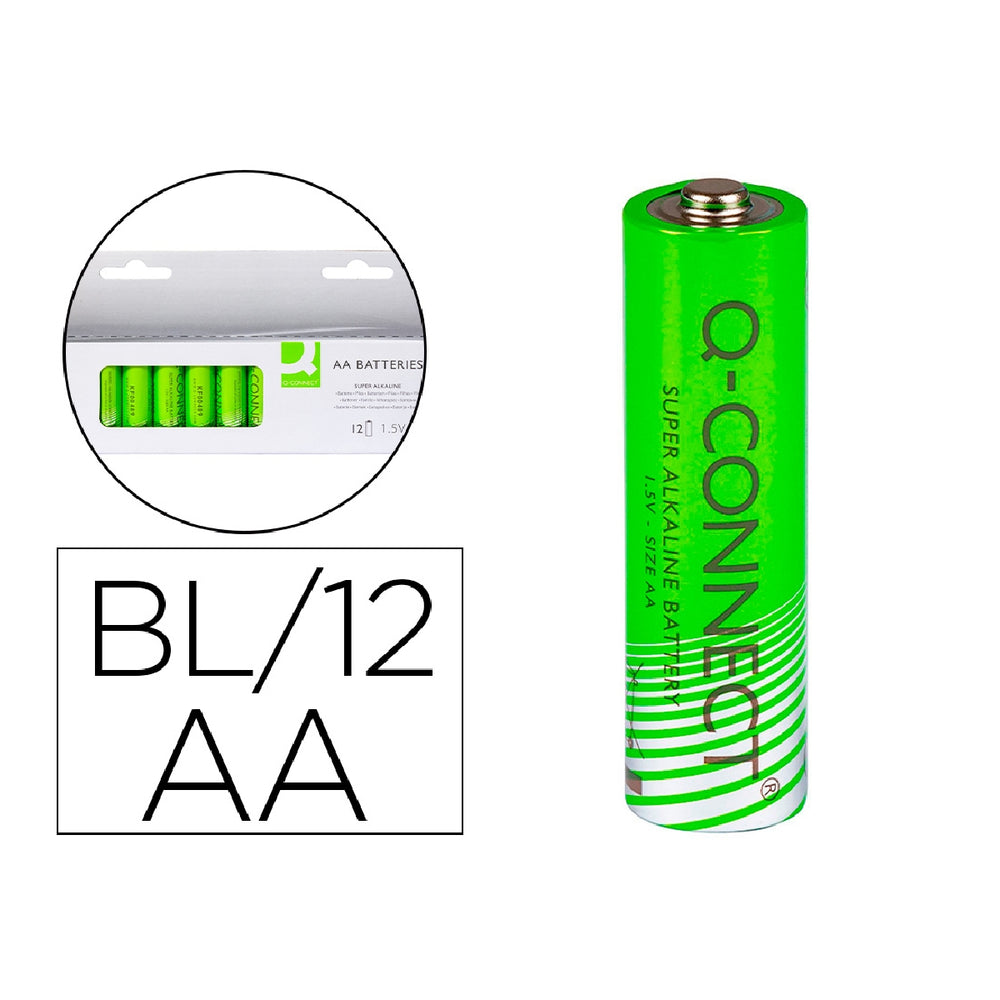 Q-CONNECT - Pila Q-Connect Alcalina AA Blister Con 12 Unidades