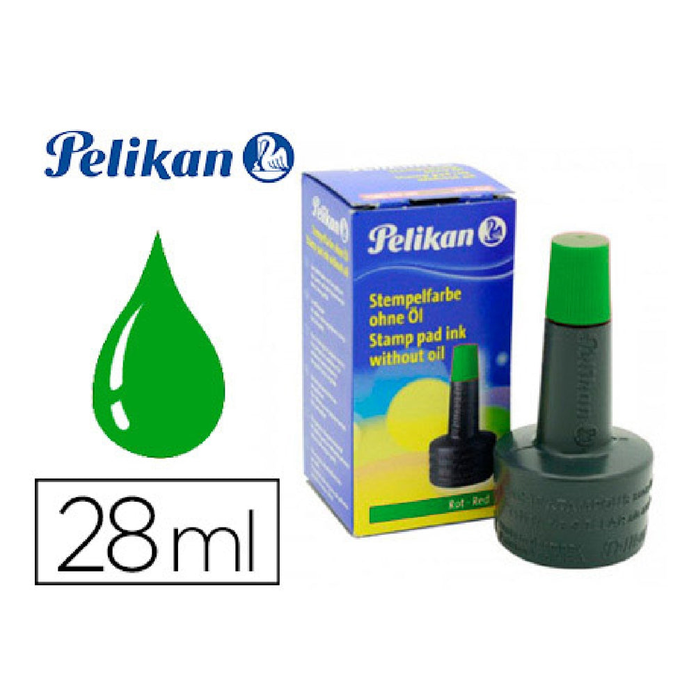 PELIKAN - Tinta Tampon Pelikan Verde Bote 28 ML