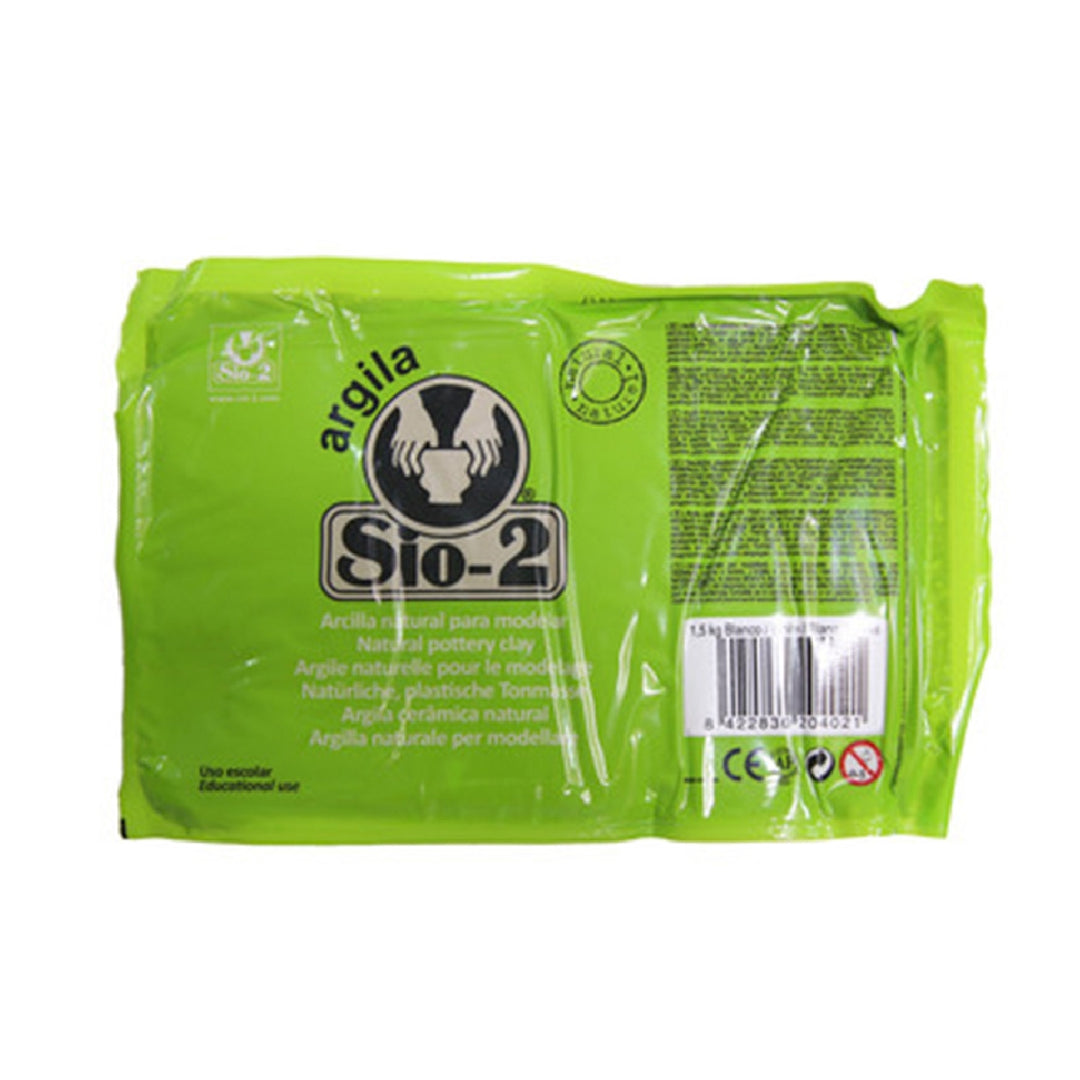 SIO-2 - Arcilla Argila Sio-2 Color Blanco Paquete de 1.5 KG