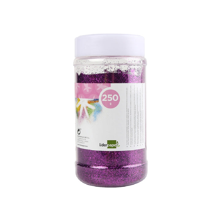 LIDERPAPEL - Purpurina Liderpapel Fantasia Color Violeta Metalizado Bote de 250 GR