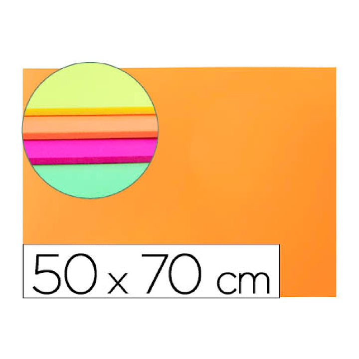 LIDERPAPEL - Goma Eva Liderpapel 50x70cm 60g/M2 Espesor 2mm Fluor Naranja