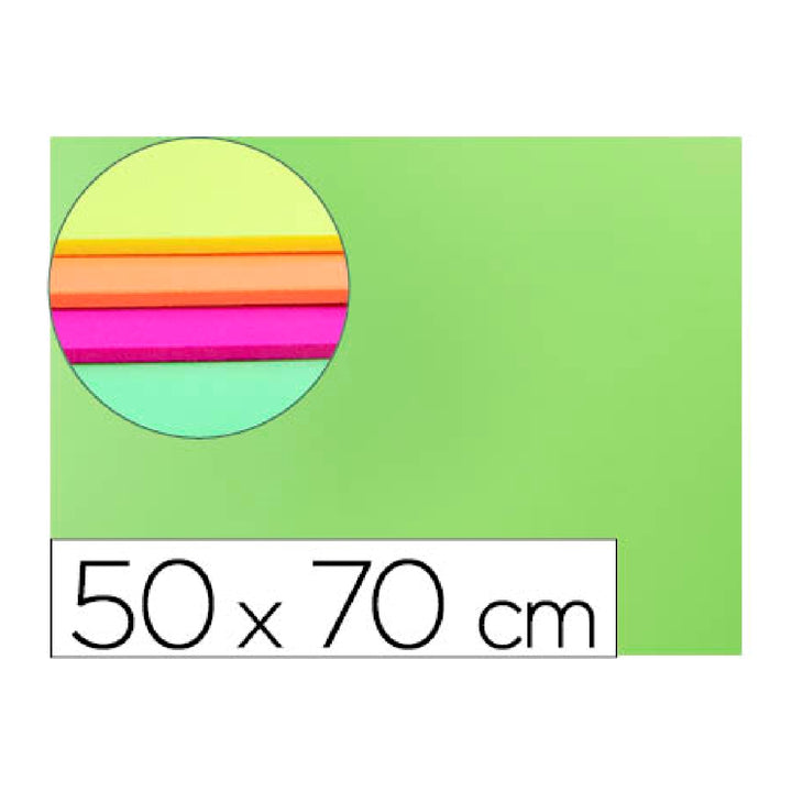 LIDERPAPEL - Goma Eva Liderpapel 50x70cm 60g/M2 Espesor 2mm Fluor Verde