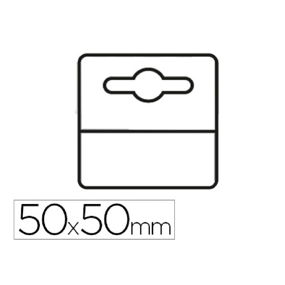 3LOFFICE - Etiqueta Colgador Adhesiva 3L Office en Pvc 50x50 mm Pack de 1000 Unidades