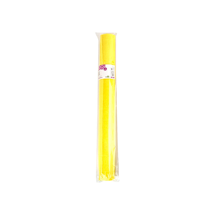 LIDERPAPEL - Papel Crespon Liderpapel Rollo de 50 cm X 2.5 M 85g/M2 Amarillo