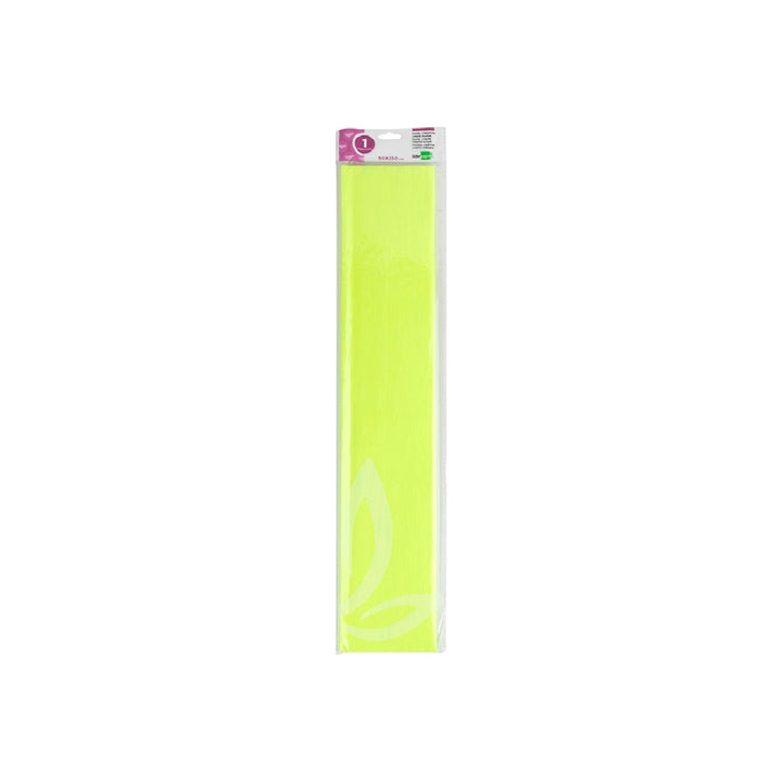 LIDERPAPEL - Papel Crespon Liderpapel 50 cm X 2.5 M 34g/M2 Amarillo Fluorescente