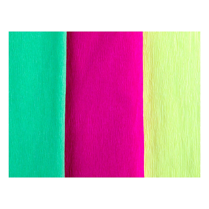 LIDERPAPEL - Papel Crespon Liderpapel 50 cm X 2.5 M 34g/M2 Amarillo Fluorescente