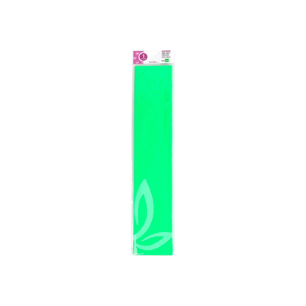 LIDERPAPEL - Papel Crespon Liderpapel 50 cm X 2.5 M 34g/M2 Verde Fluorescente
