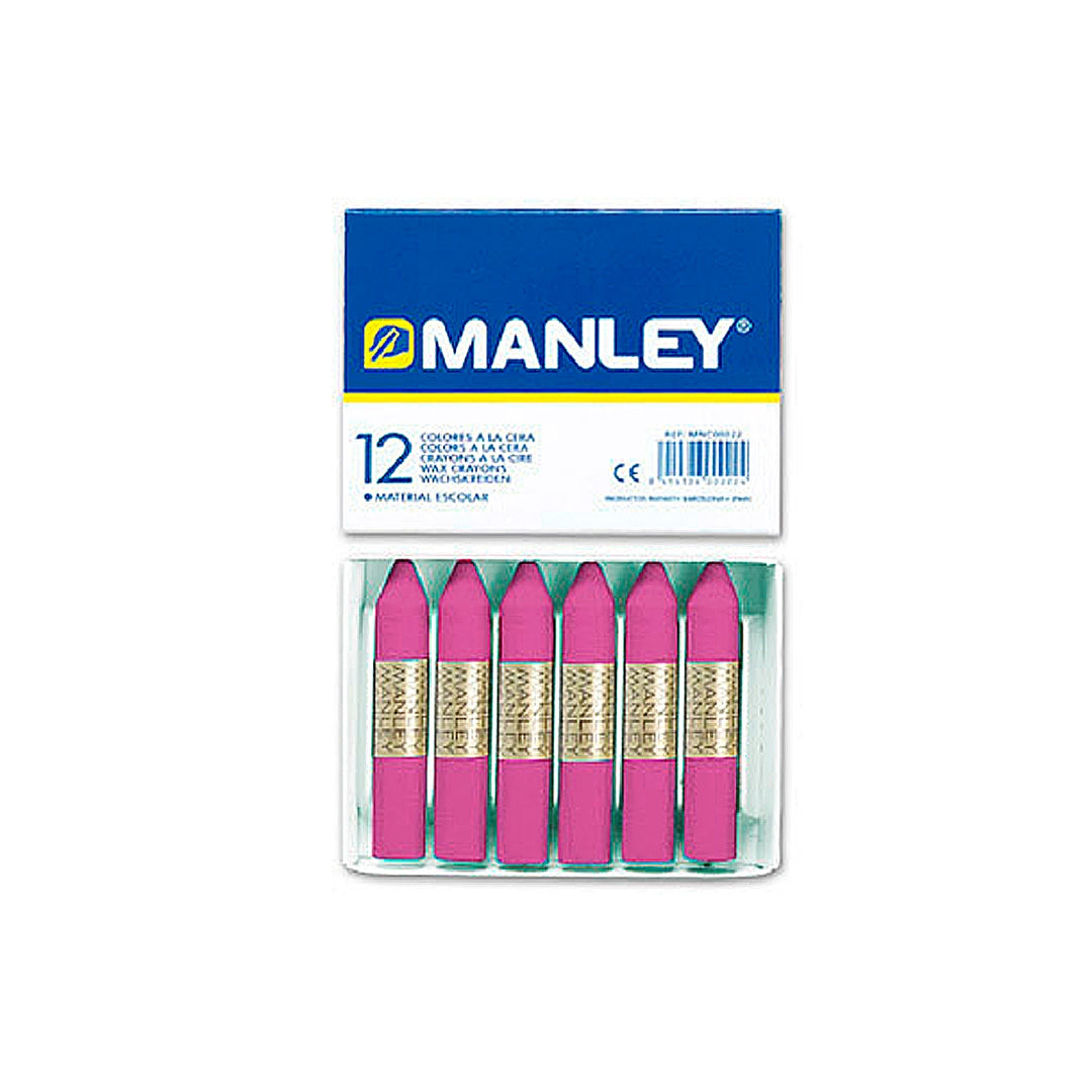 MANLEY - Lapices Cera Manley Unicolor Lila N.39 Caja de 12 Unidades