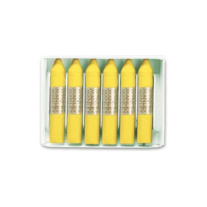 MANLEY - Lapices Cera Manley Unicolor Verde Amarillo Claro N.47 Caja de 12 Unidades