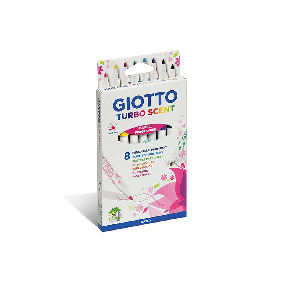 GIOTTO - Rotulador Giotto Turbo Scent Fragancias Florales Caja de 8 Unidades