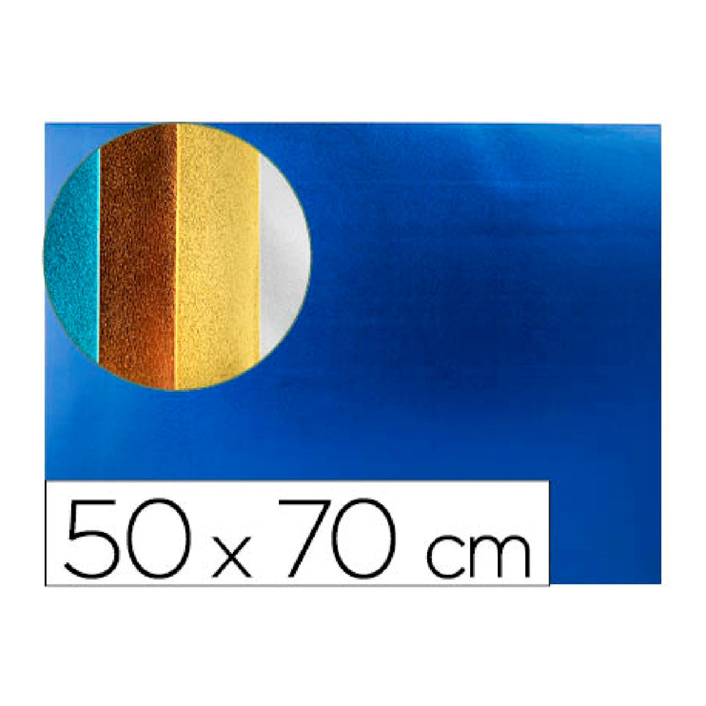 LIDERPAPEL - Goma Eva Liderpapel 50x70 cm Espesor 2 mm Metalizada Azul
