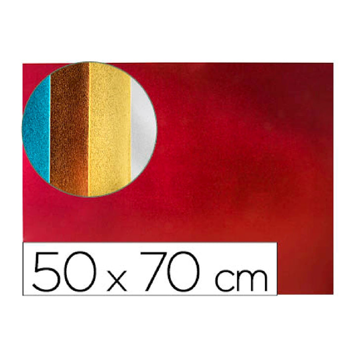 LIDERPAPEL - Goma Eva Liderpapel 50x70 cm Espesor 2 mm Metalizada Rojo