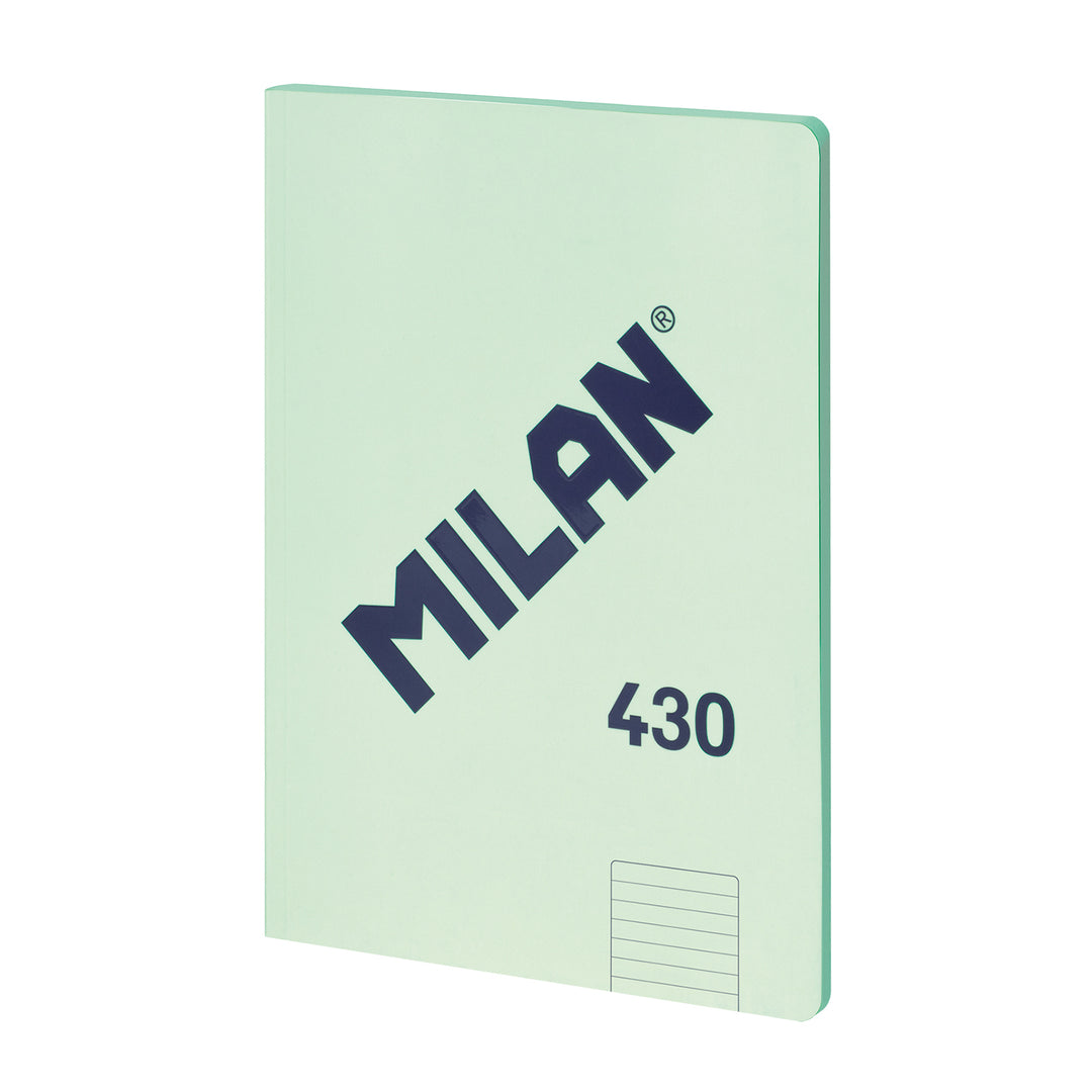 MILAN 430 - Libreta A4 Encolada. Papel Pautado 48 Hojas 95gr Verde