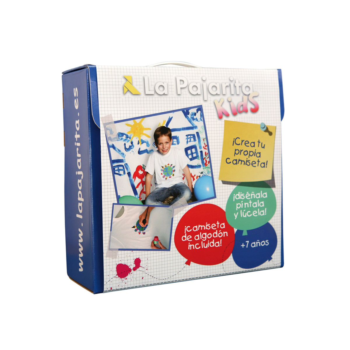 LA PAJARITA Kids - Kit de Pintura para Tela con Camiseta Incluida