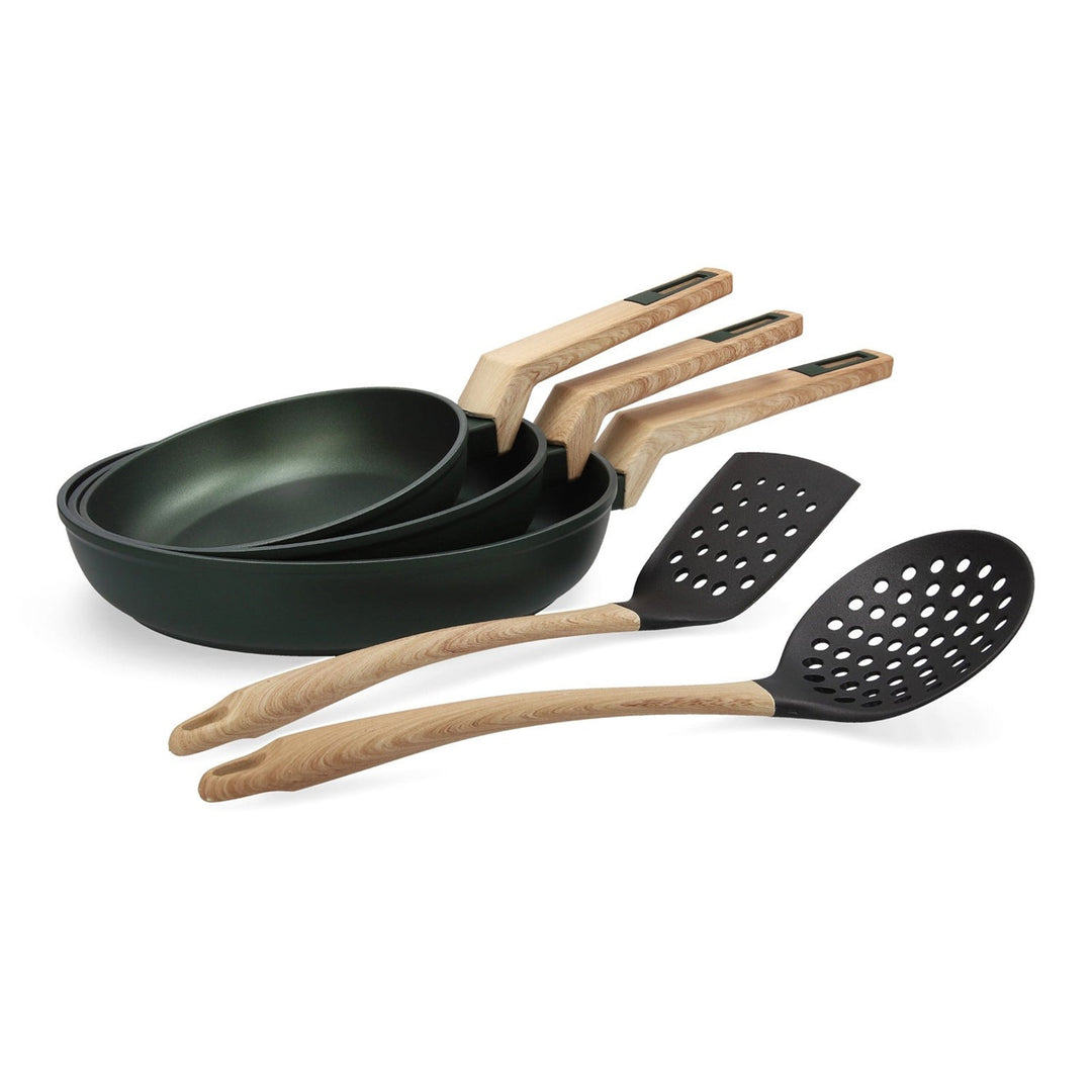 QUID Baobab - Espumadera de Cocina 38 cm Nylon y Mango Madera Soft Touch