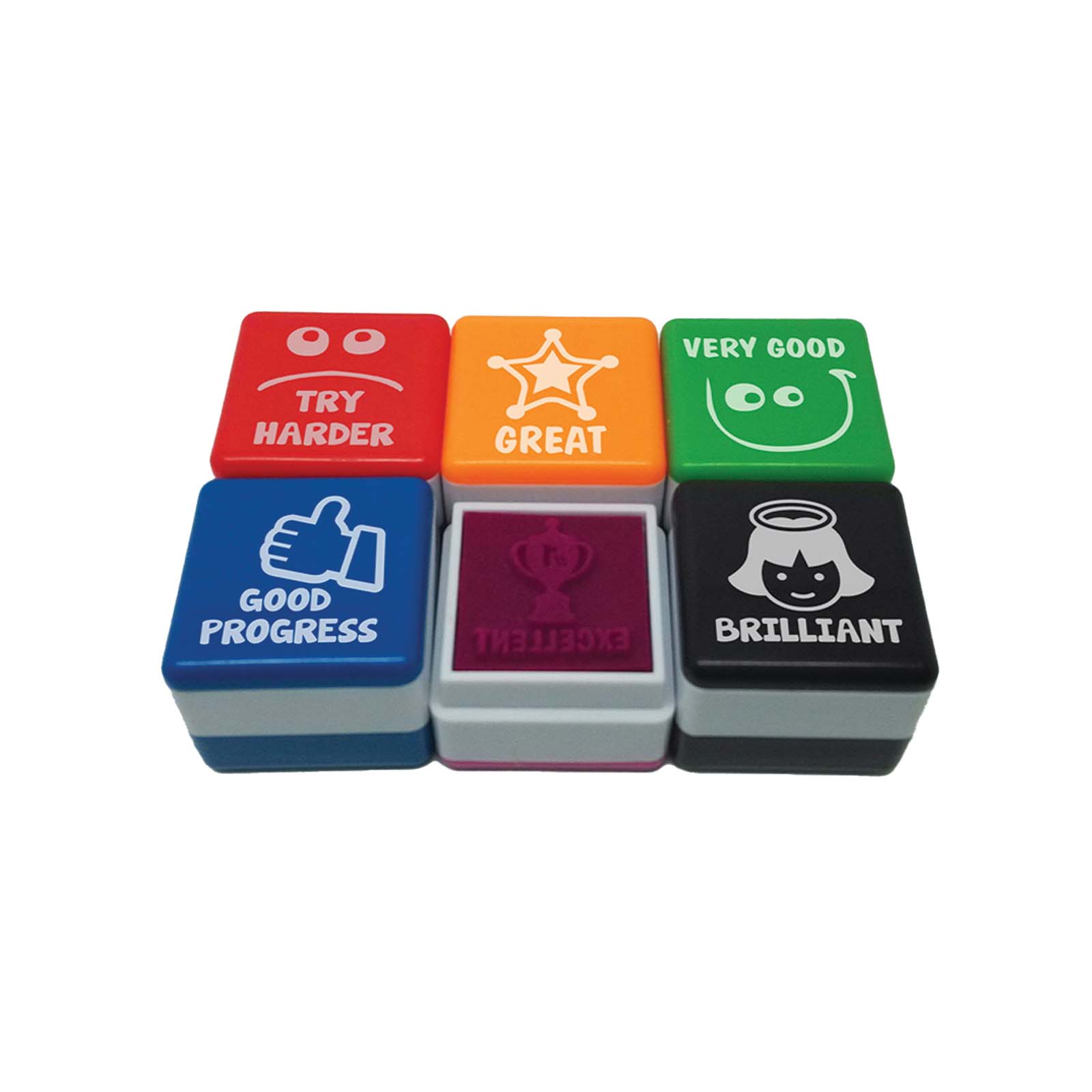 Office Box - Set de 6 Sellos de Motivación Especial Profesores. Idioma Inglés