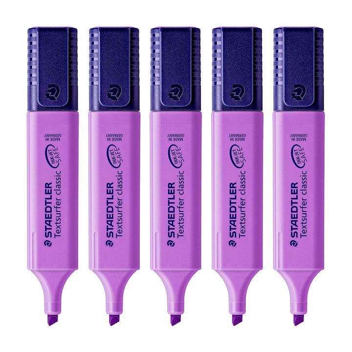 STAEDTLER - Set de 5 Marcadores Fluorescentes Textsurfer Classic 364 C. Violeta
