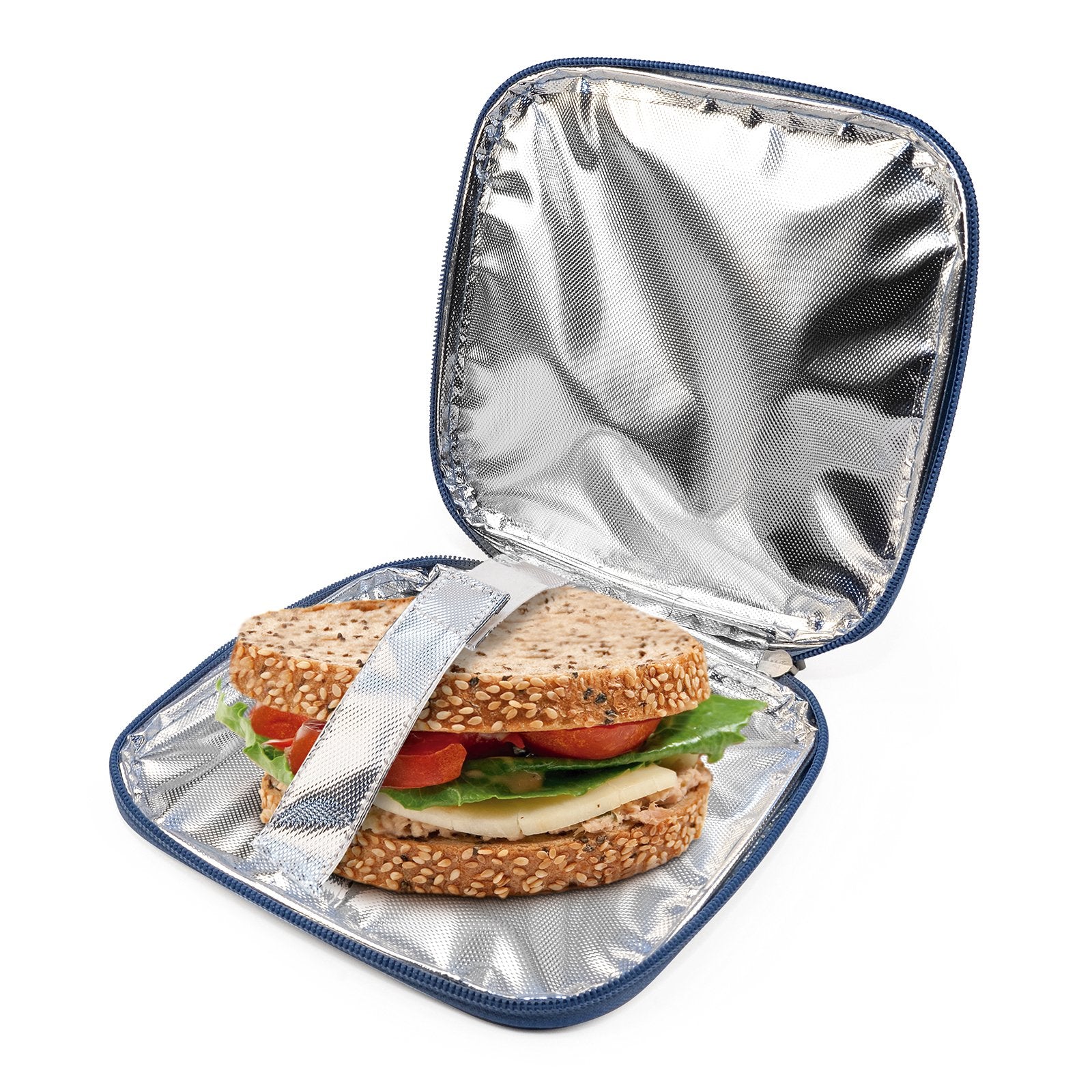 IRIS Snack Rico - Porta Sandwich Infantil Termoinsulado con Mosquetón. Azul