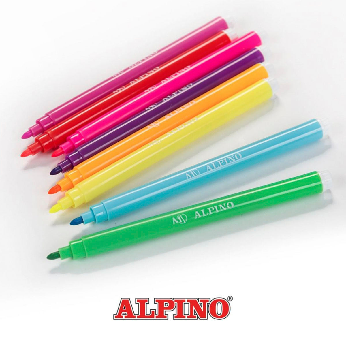 ALPINO Coloring - Estuche 24 Rotuladores para Niños de Colores Brillantes y Súper Lavables