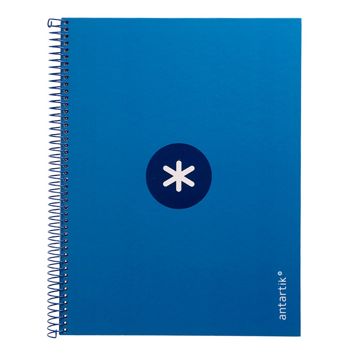 Antartik - Libreta Microperforada A4 con Espiral y Tapa Dura. 1 Banda de Color. Azul
