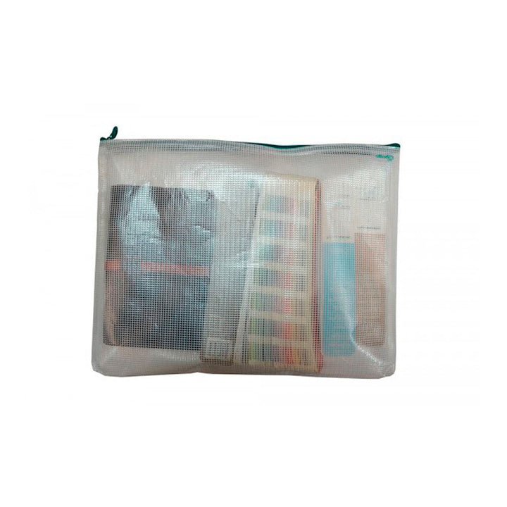 Office Box - Bolsa Multiusos Multi Bag XL B4 Transparente con Cierre de Cremallera