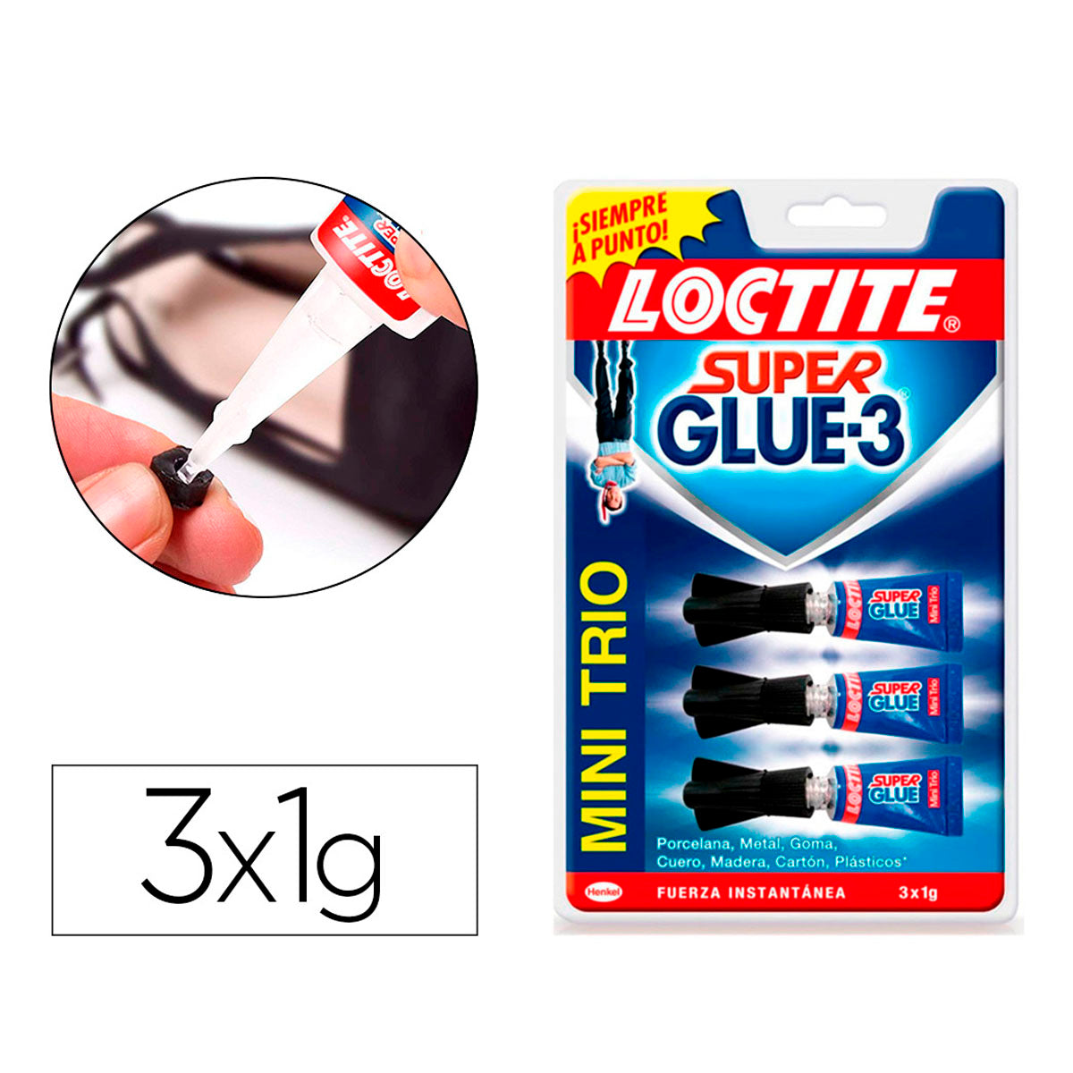 Loctite 3 Pack Original Mini Trio Super Glue 1g