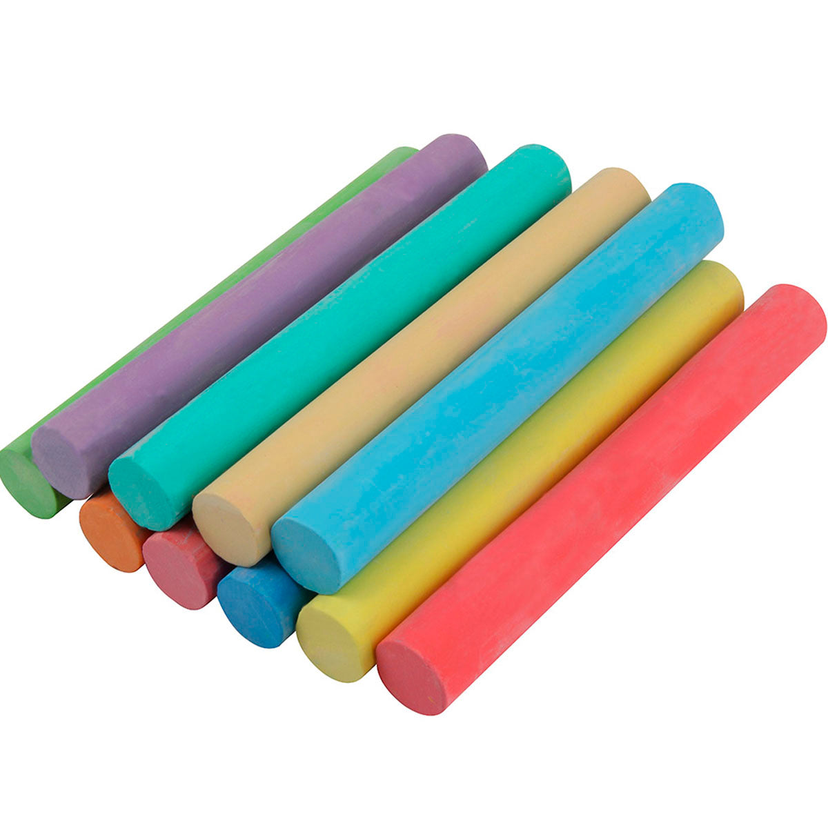 LIDERPAPEL - Caja de 10 Tizas Antipolvo, Colores Surtidos