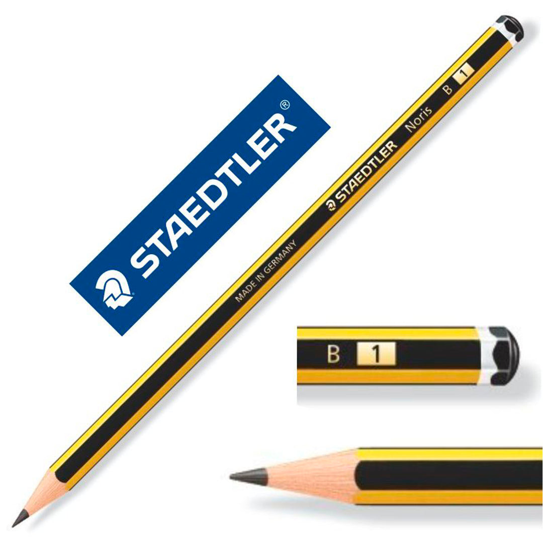 STAEDTLER 120-1 - Lápiz de Grafito Hexagonal 1B, Madera Certificada Etiqueta PECF