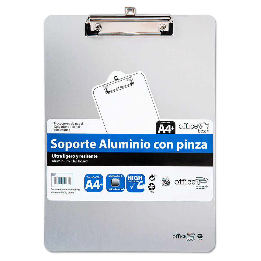 Office Box - Soporte Porta Documentos A4 en Aluminio con Clip